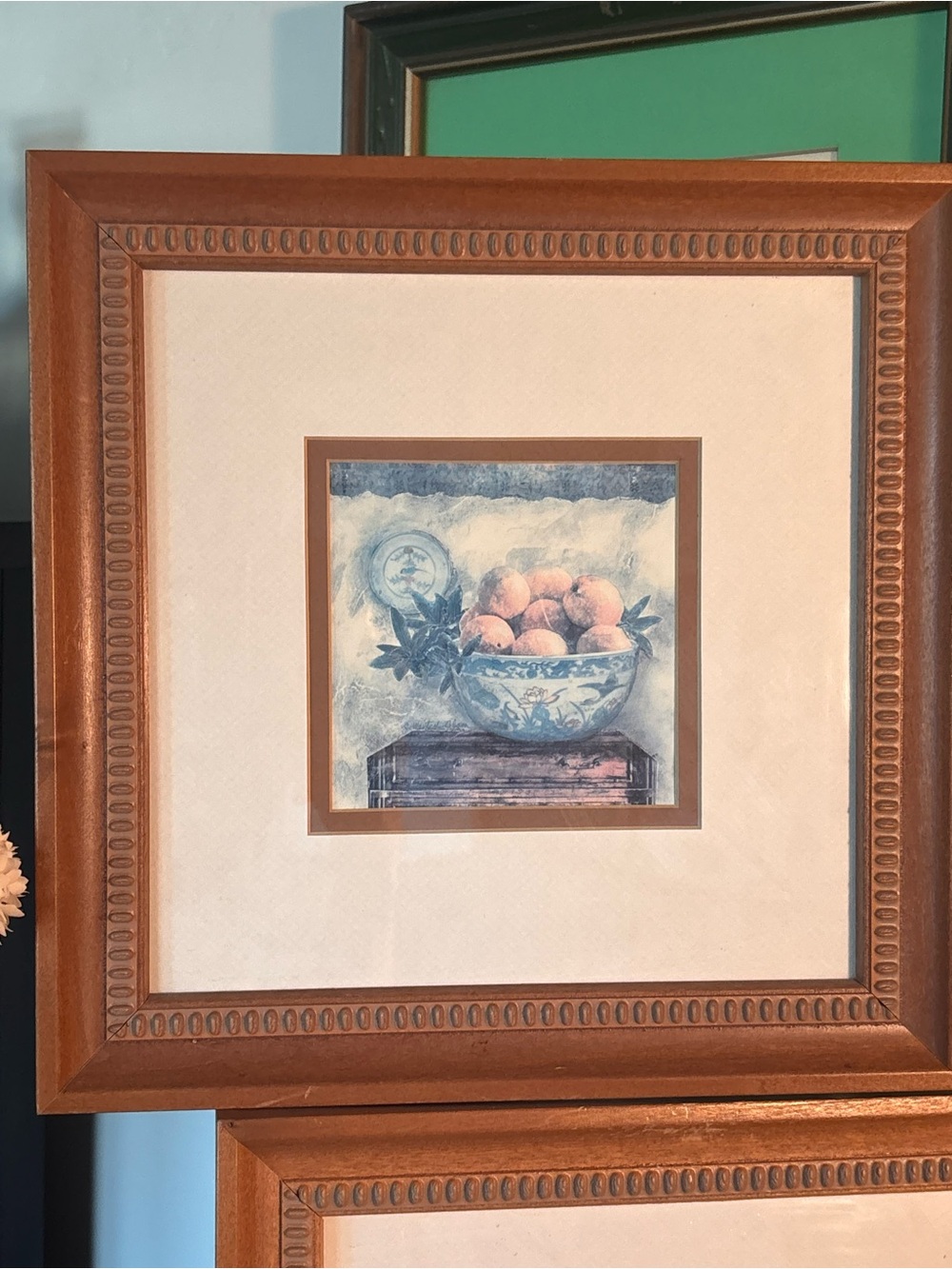 Set of 2 Charlene Olson Framed Art Prints - "Bon Appetit" Still Life 11x11